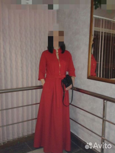 Красное платье для девушки, женщины, 46 размер