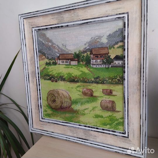 Картина вышитая крестом. Тоскана