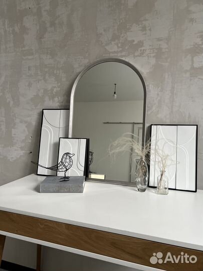 Зеркало в спальню новое Arch серебро поталь