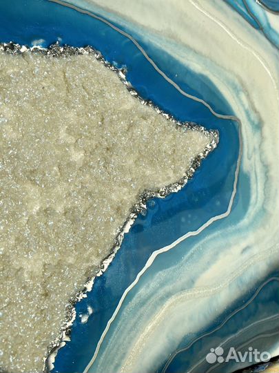 Картина «срез камня» из смолы