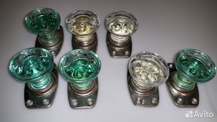Дверные стеклянные ручки СССР 3 Штуки цена за всё