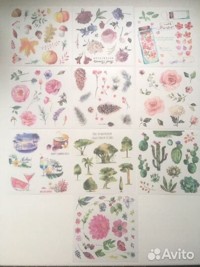 Наклейки для телефона, тетрадей