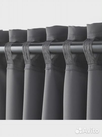 Гардины шторы блэкаут IKEA Majgull графит