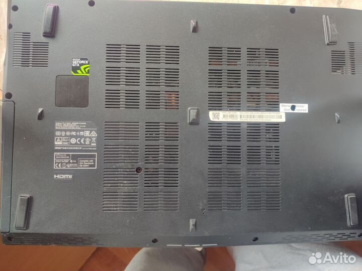 Игровой ноутбук msi gp62