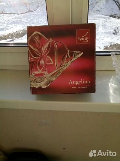 Ваза стеклянная. Новая. В упаковке.Япония