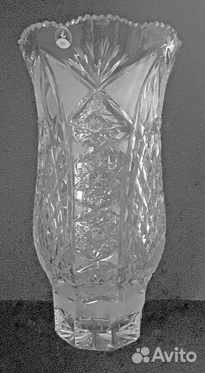Большая хрустальная ваза для цветов СССР