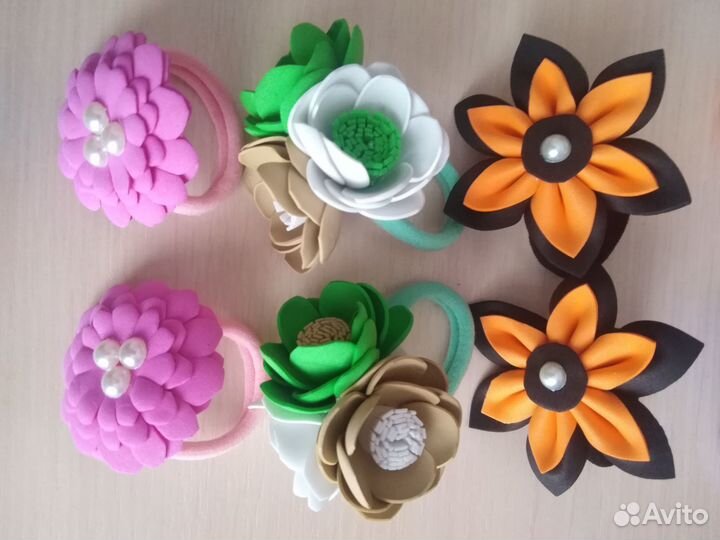 Резиночки для волос ручной работы