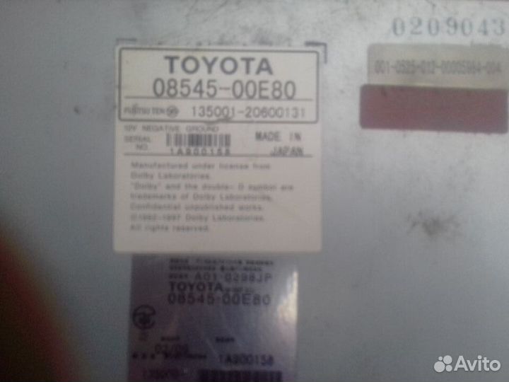 Автомагнитола Toyota 08545-00E80