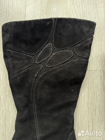 Сапоги женские замшевые 37