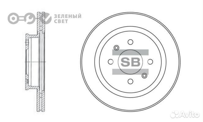 Sangsin brake SD1021 Диск тормозной передний hyund