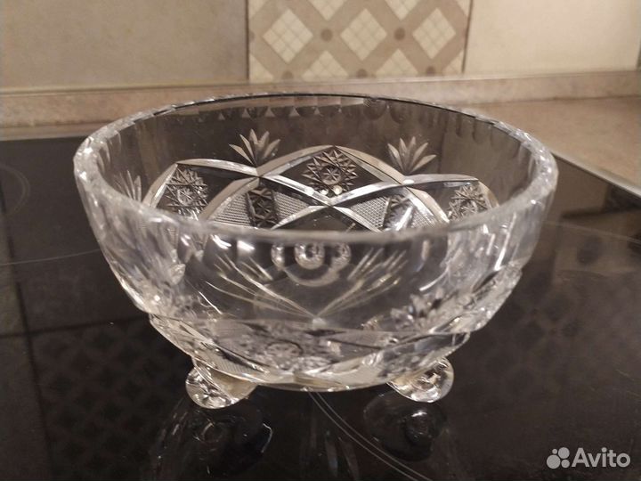 Салатник вазочка конфетница хрусталь СССР