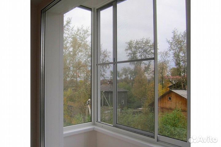 Балконные окна алюминиевые раздвижные