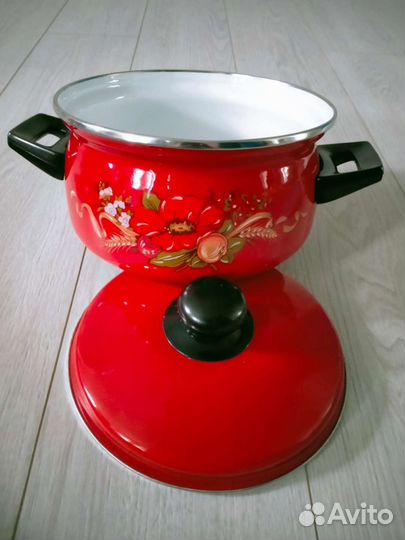 Эмалированная Кастрюля Югославия винтаж