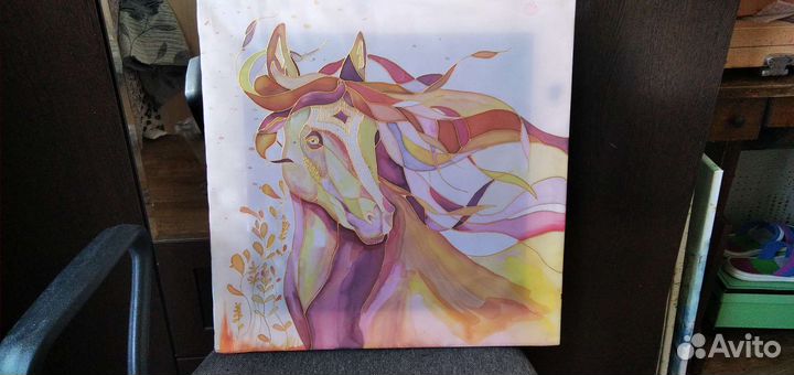 Панно батик на деревянном подрамнике