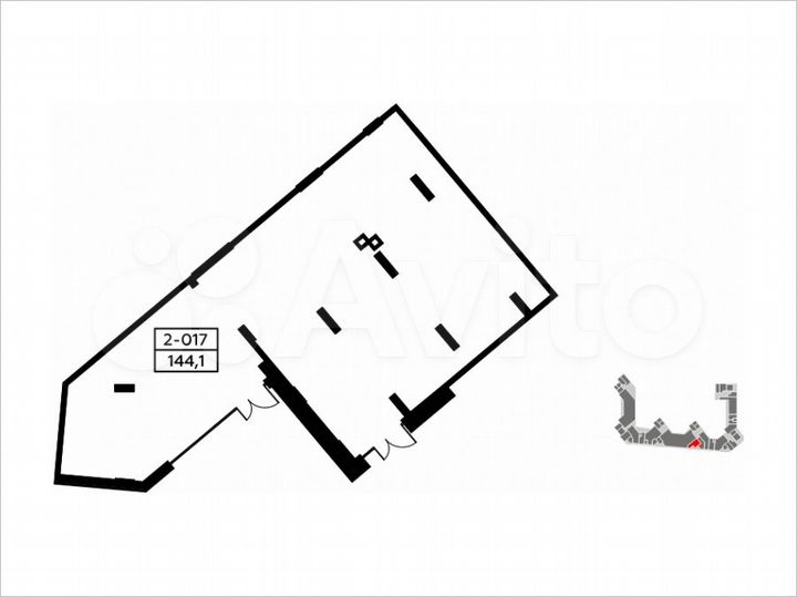 Аренда торговое помещение площадью 145 кв.м