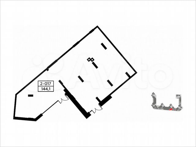 Аренда торговое помещение площадью 145 кв.м