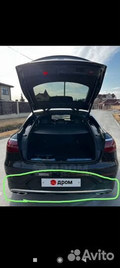 Юбка бампера заднего на мерседес GLC купе