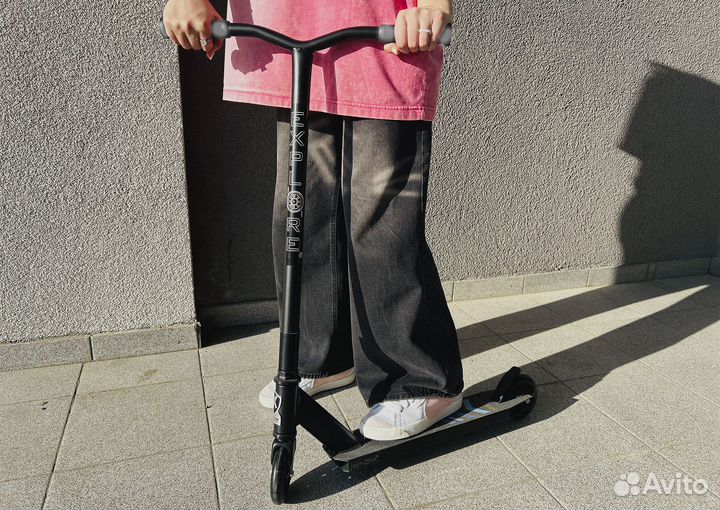 Самокат детский 8b4n серые грипсы