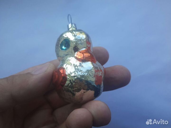 Цыплёнок СССР игрушка ёлочная раритет сохран отл