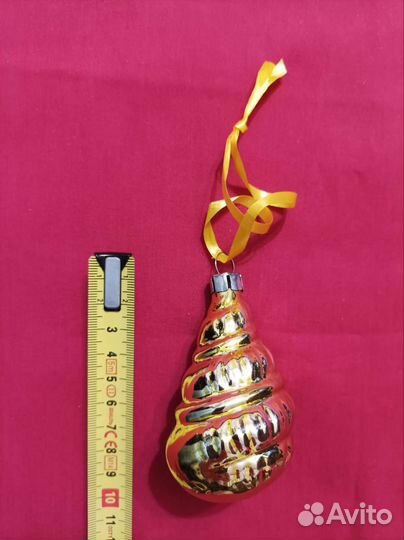 Улитка старинная ёлочная игрушка, выпуск 70-80-е г