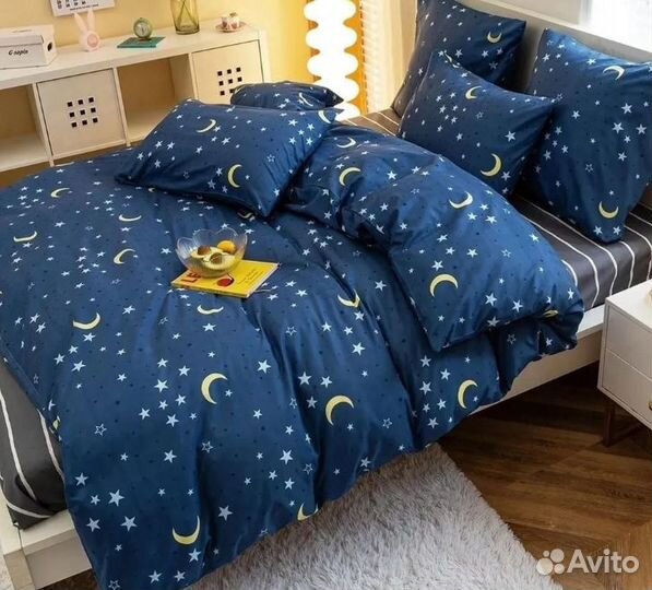 Белье постельное евро, семейное сатин, поплин