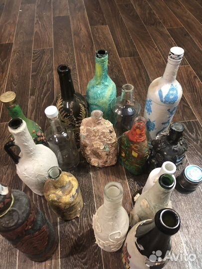 Декорированные бутылки (декупаж)