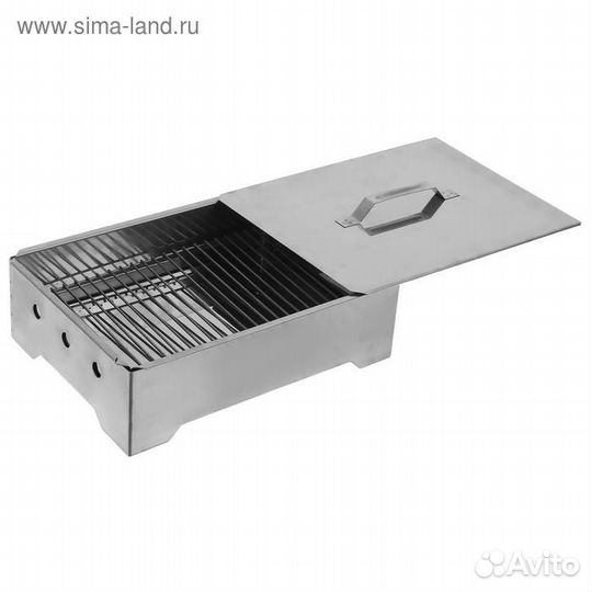 Коптильня-гриль портативная, нержавеющая сталь 0,8