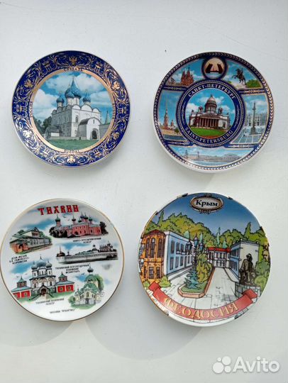 Тарелка сувенирная настенная города