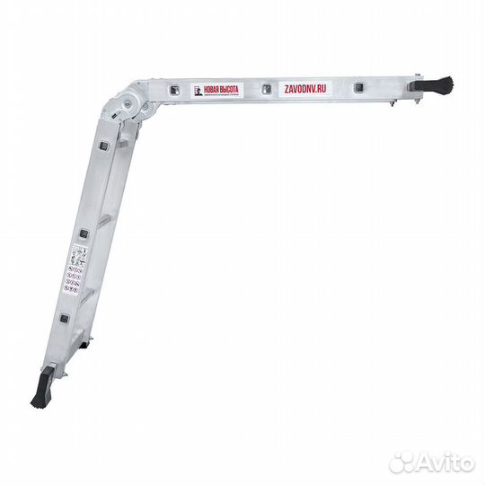 Лестница алюминиевая шарнирная двухсекционная 3 ступени Новая высота бытовая