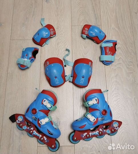 Роликовые коньки детские Oxelo и комплект защиты