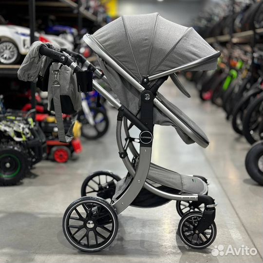 Коляска 3 в 1 Luxmom 601A Grey