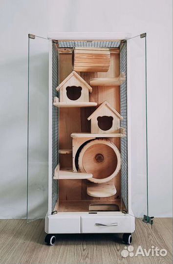 Клетка-витрина для шиншилл, дегу, хорька, белки