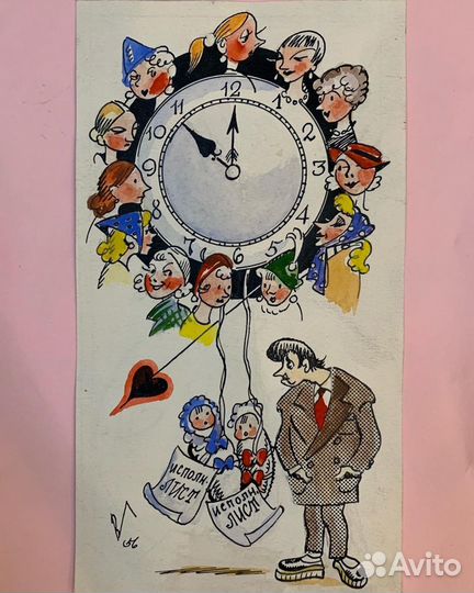 Эскиз иллюстрации. 1956 год. Гальба В. А