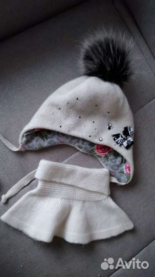 Шапка зимняя и манишка