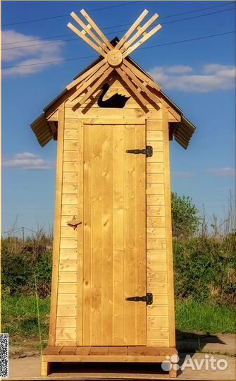 Уличный туалет деревянный DRE447