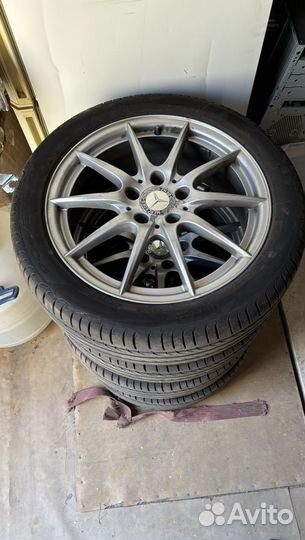 Литые диски r17 Mercedes с резиной Pirelli 225/45