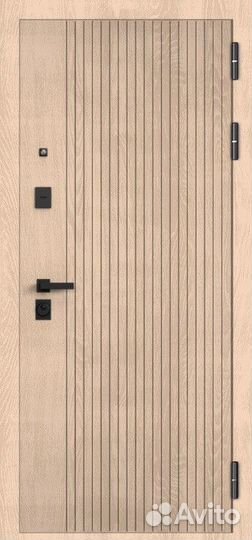 Дверь входная в квартиру с зеркалом