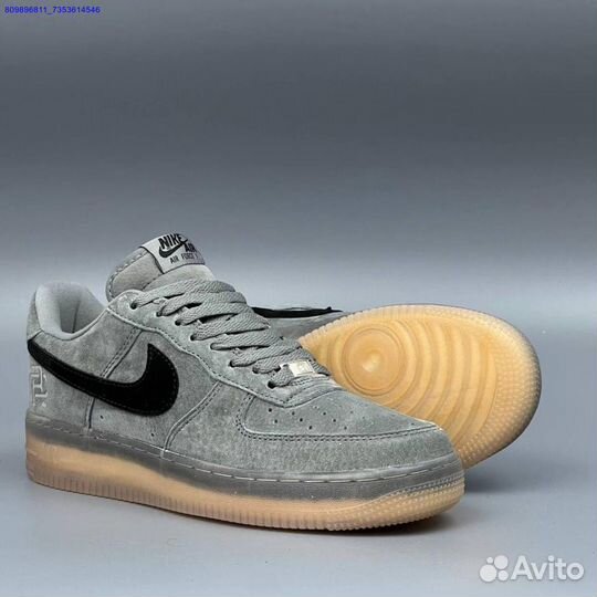 Nike Air Force 1 Grey Замша (Арт.48322)