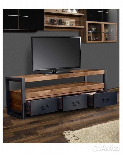 Тумба под телевизор лофт массив