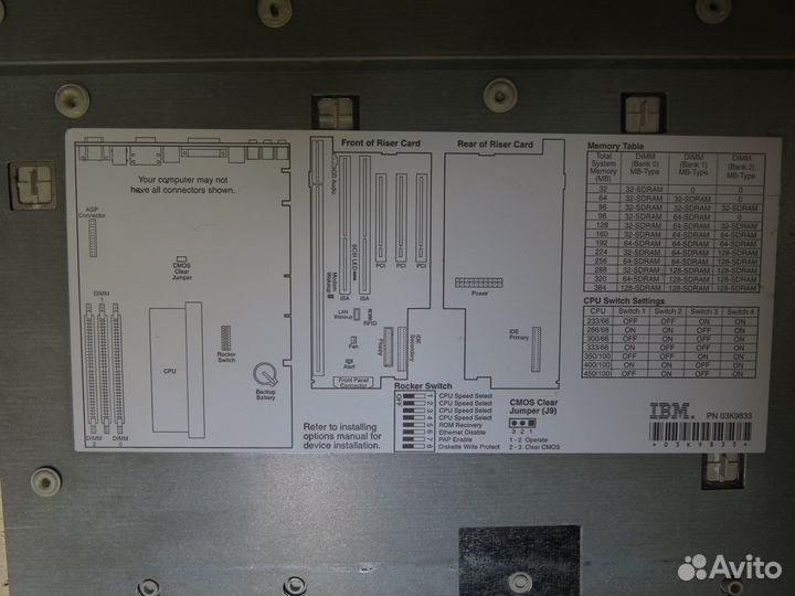 Компьютер Пентиум IBM 3000 GL 1997 г