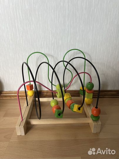 Тележка каталка IKEA, деревянные игрушки IKEA