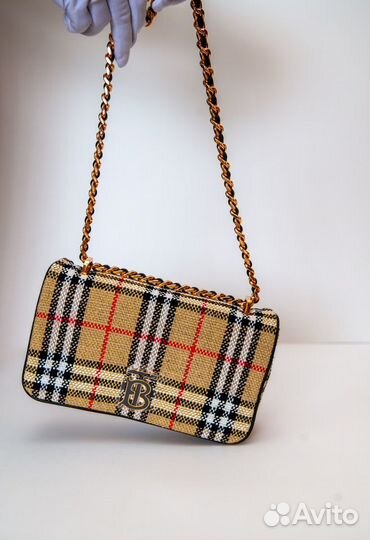 Женская сумка burberry Lola vintage в клетку