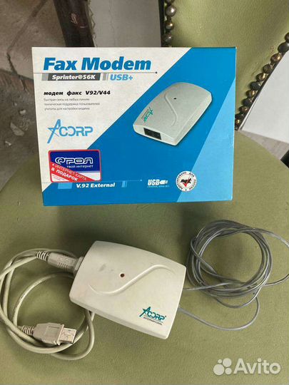 Модем факс модем acorp sprinter 56k usb новый