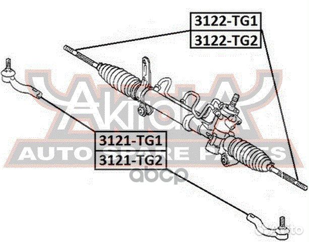 Тяга рулевая 3122-TG2 asva