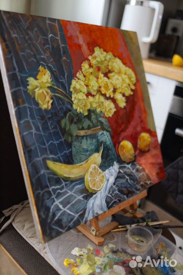 Картина маслом на холсте « Любовь к желтому»