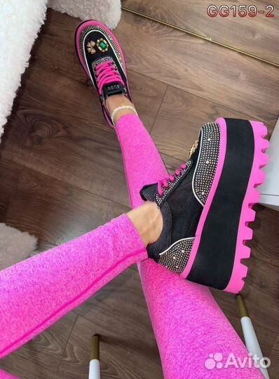 Кроссовки Gucci на высоком подошве