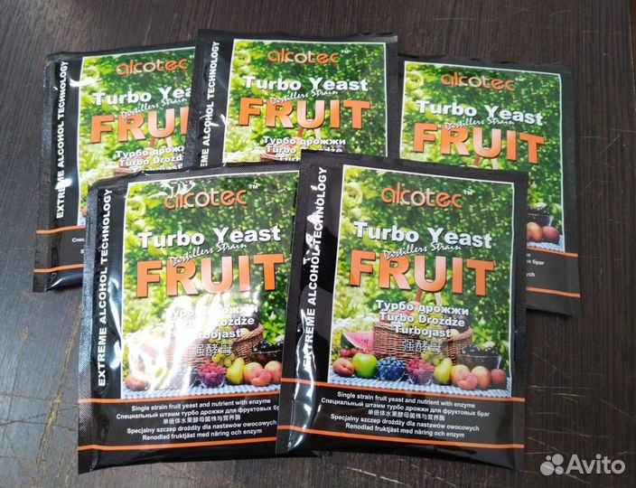 Дрожжи спиртовые Fruit turbo 3шт фруктовые