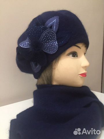 Новый берет +шарф(двойная Ангора)