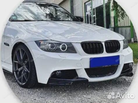 Клыки передние BMW 3 E90 E91 рест M-tech черные