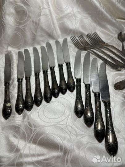 Вилки ложки ножи мельхиор